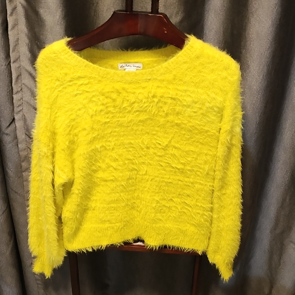 Lush Yellow Fuzzy Sweater